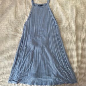 American Eagle Blue and White Striped Cotton Dress